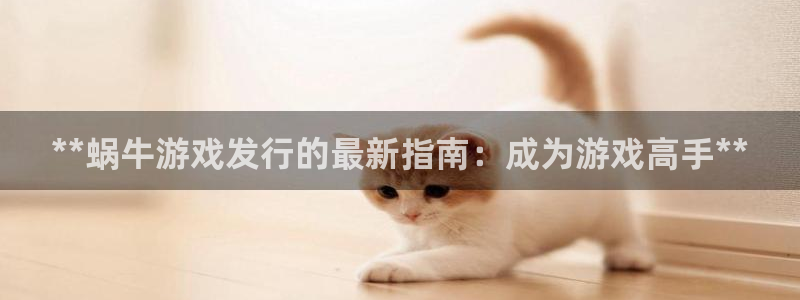 门徒平台开户怎么开通：**蜗牛游戏发行的最新指南：成为游戏高手**